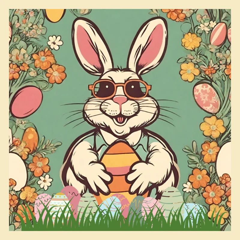 Easter Bunny Retro Sunglasses Easter Easter Eggs Cool
