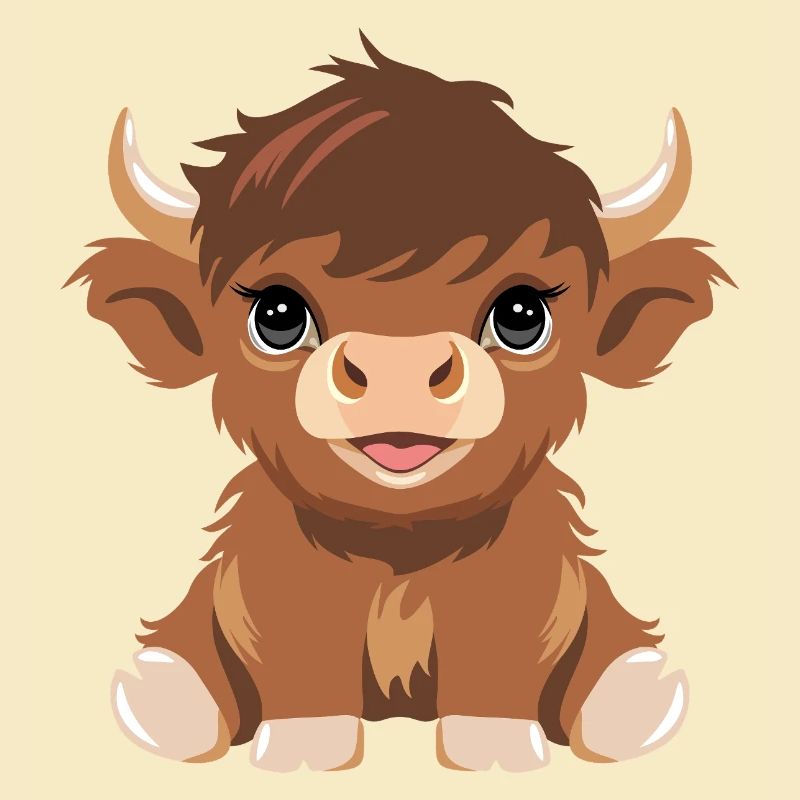 Mignon bébé vache des hautes terres