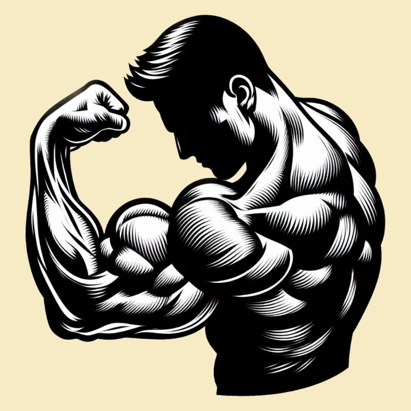 Flexing Biceps