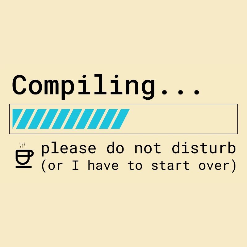 Funny Programmer T-Shirt - Compiling Please