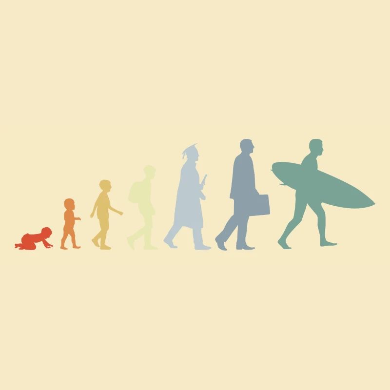 Kind zum Surfer Evolution