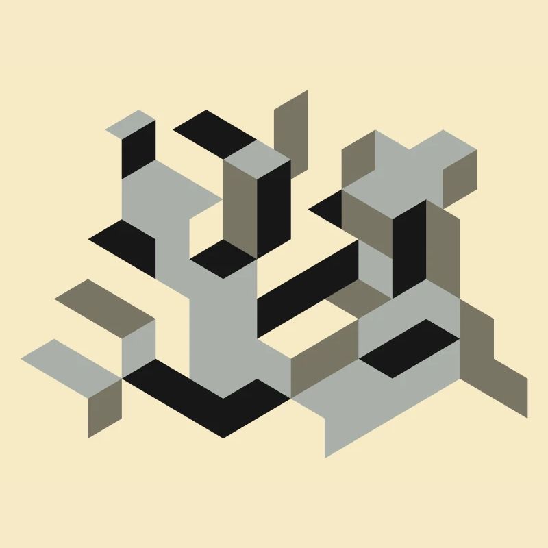 Perspective Construction Cube Teindre Yourself Labyrinthe 3D