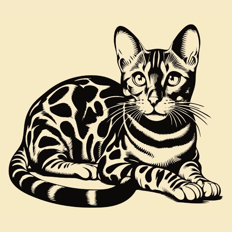 Conception de chat Bengal - sauvage, belle et unique