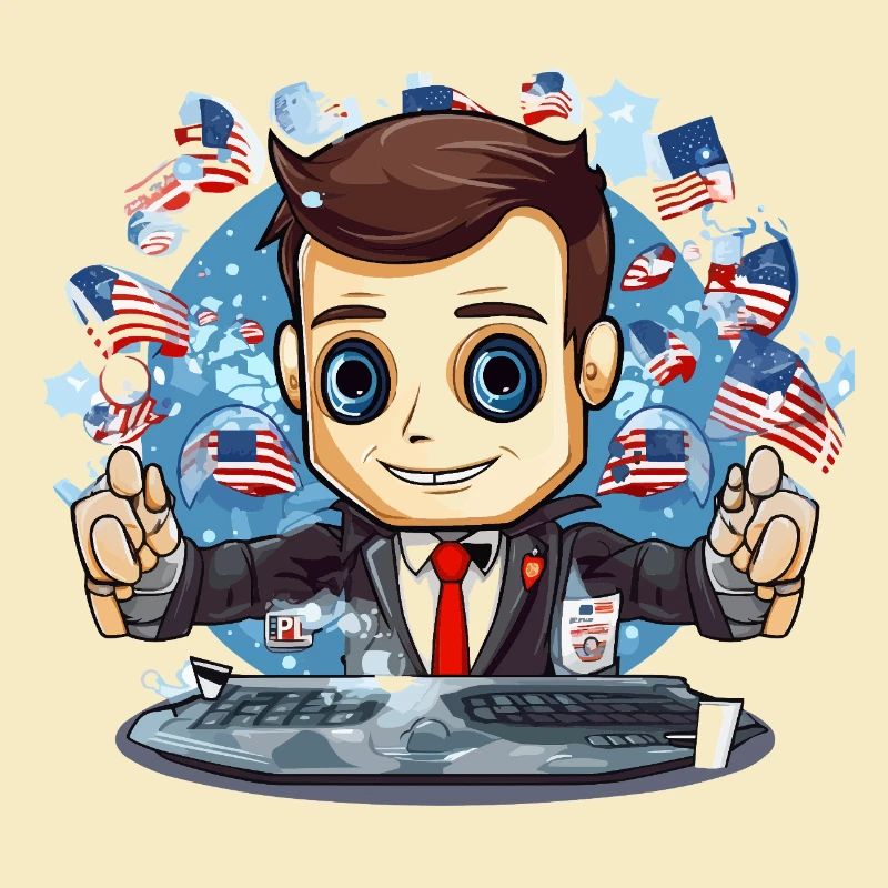 American Flags TechDJ Motif
