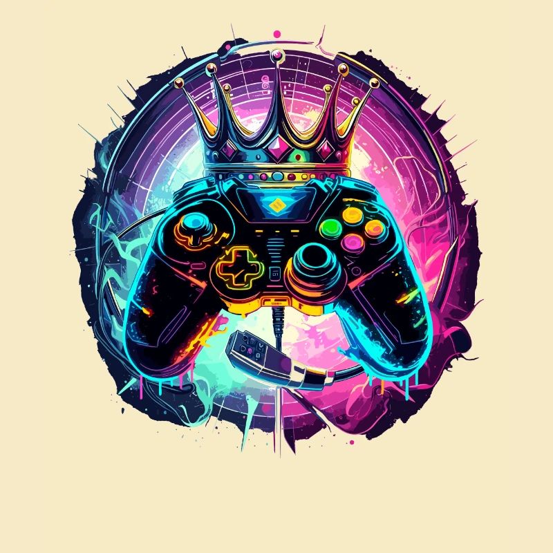Gaming Controller mit Headset und Krone