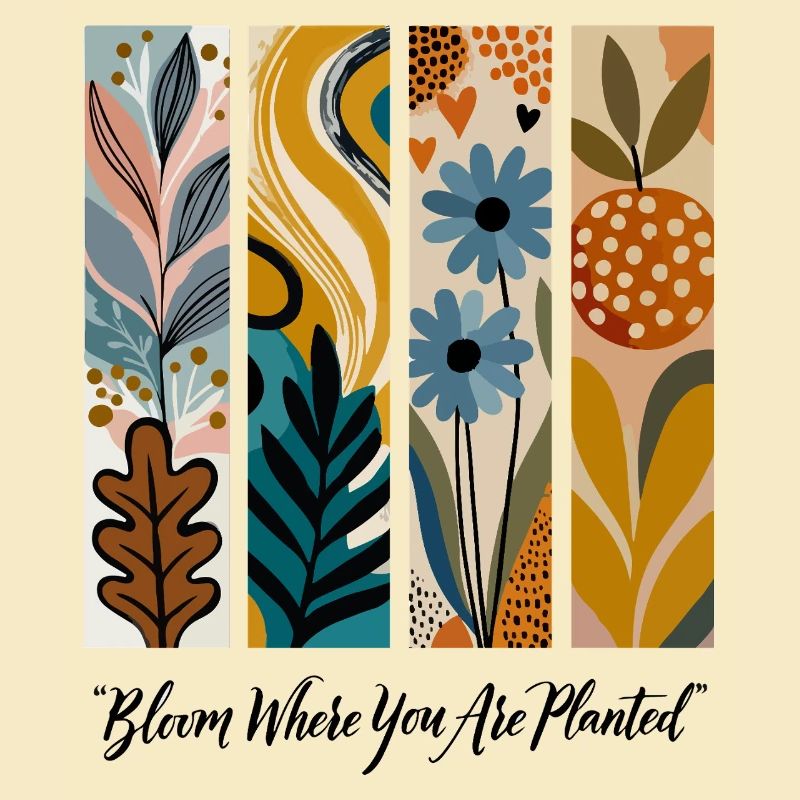 Blooming Botanical Panel Collage