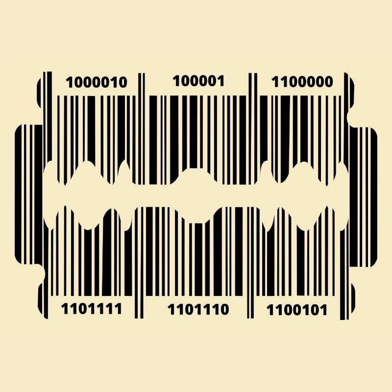 Rasierklinge mit geheim Code