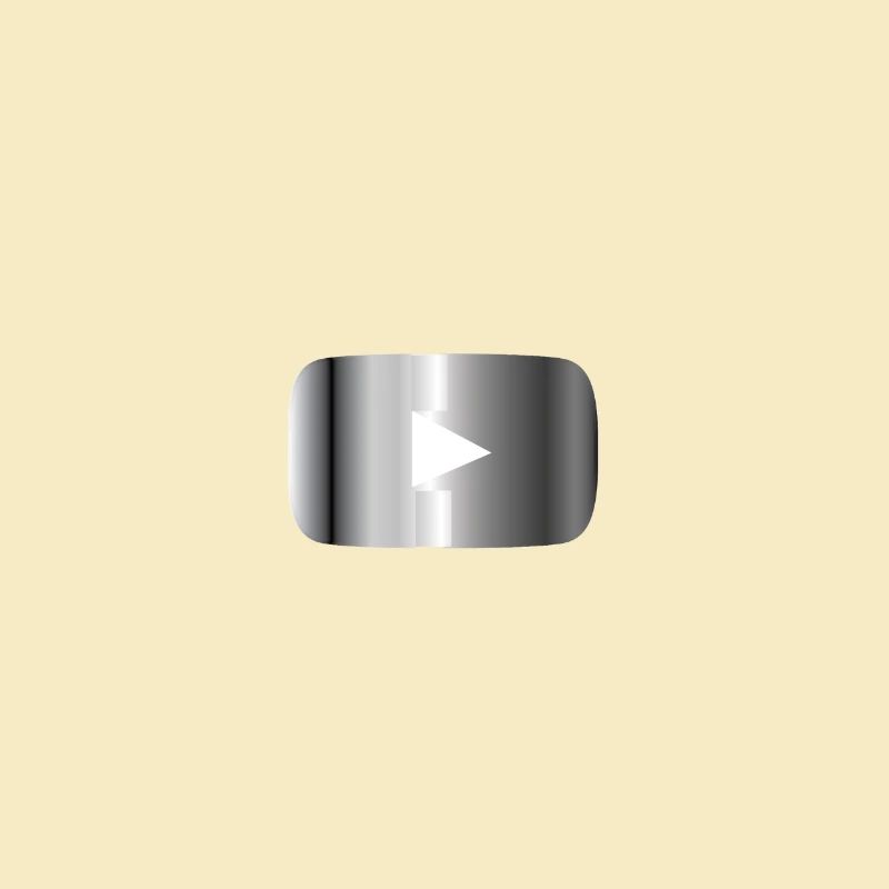 Silberner Play Button 