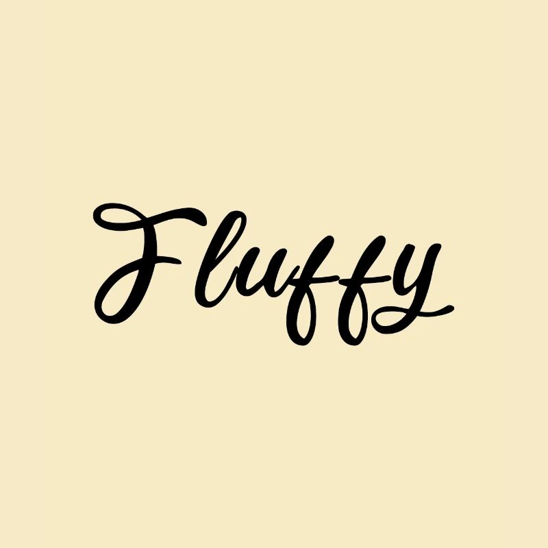 Fluffy Script Glitzer Schriftzug