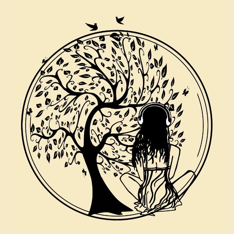 Tree Silhouette Earbuds