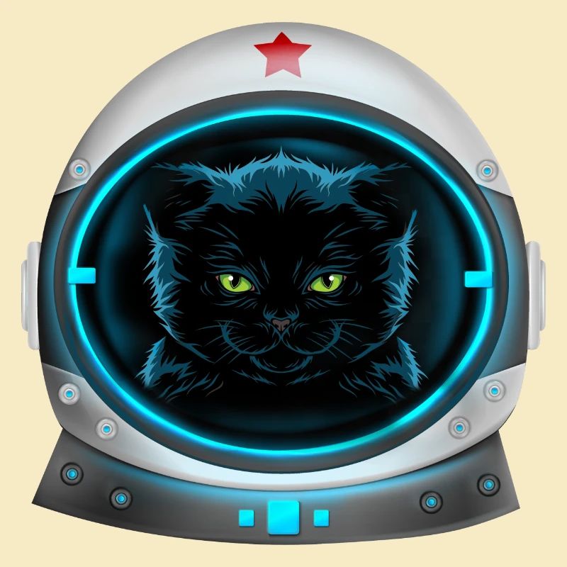 angry space cat Astronaut