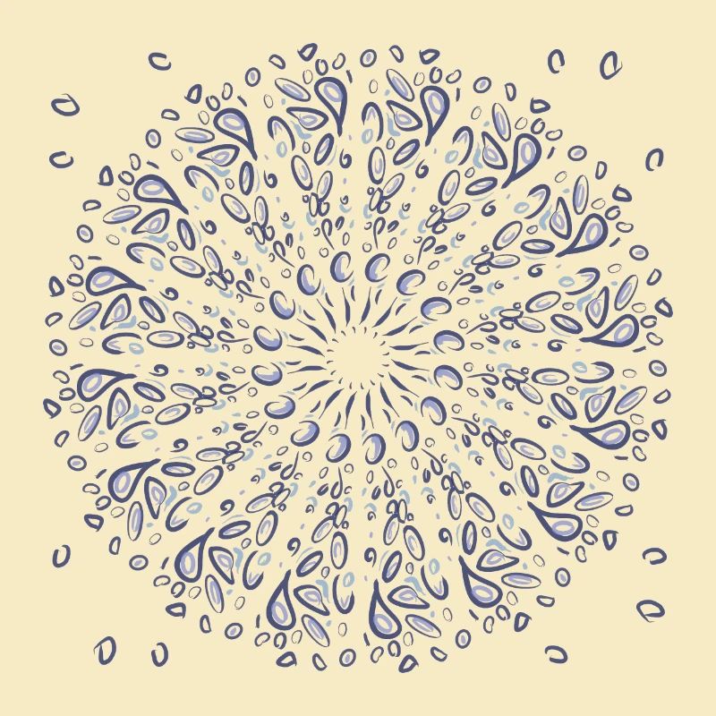 Azure Mandala Bloom