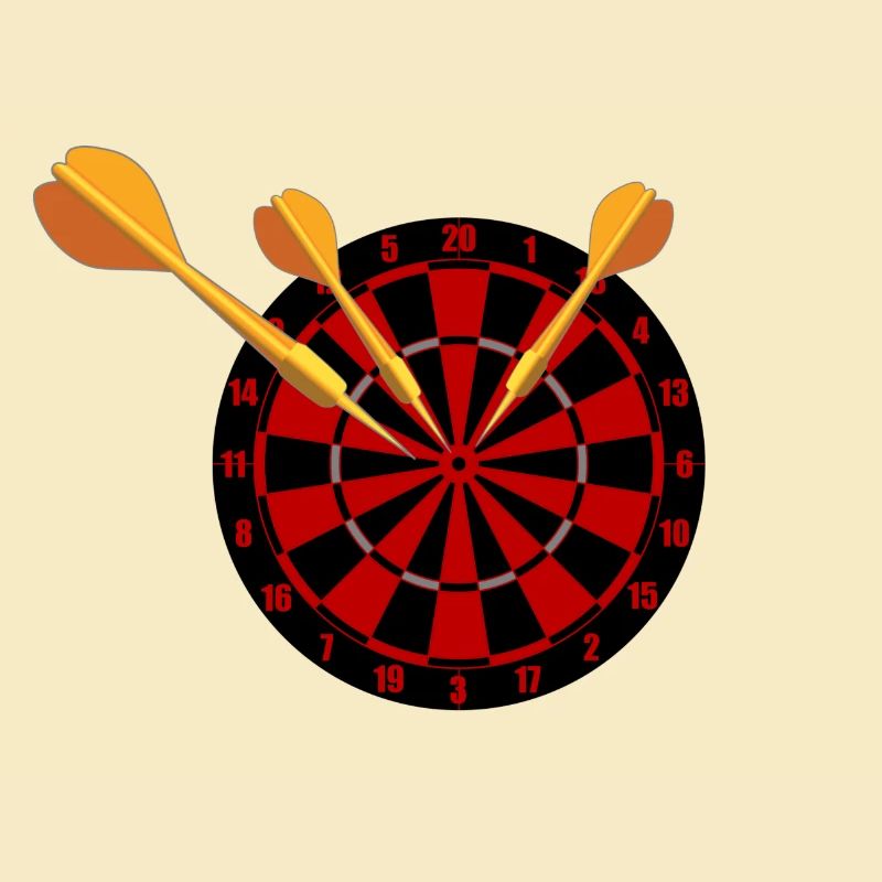 Dart Pfeile und Dartscheibe