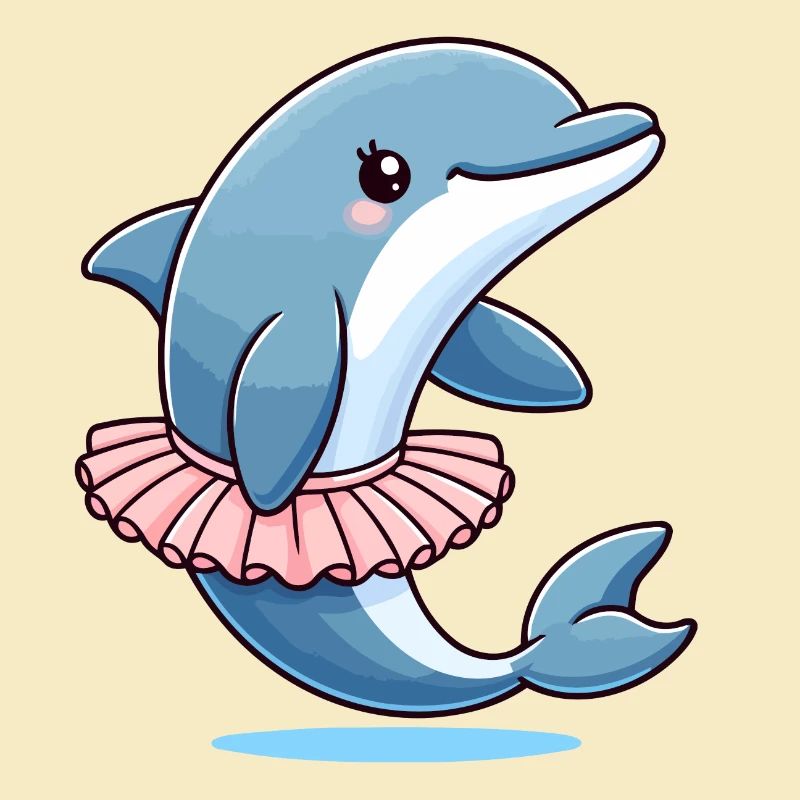 Balletic Dolphin: Graceful Waves