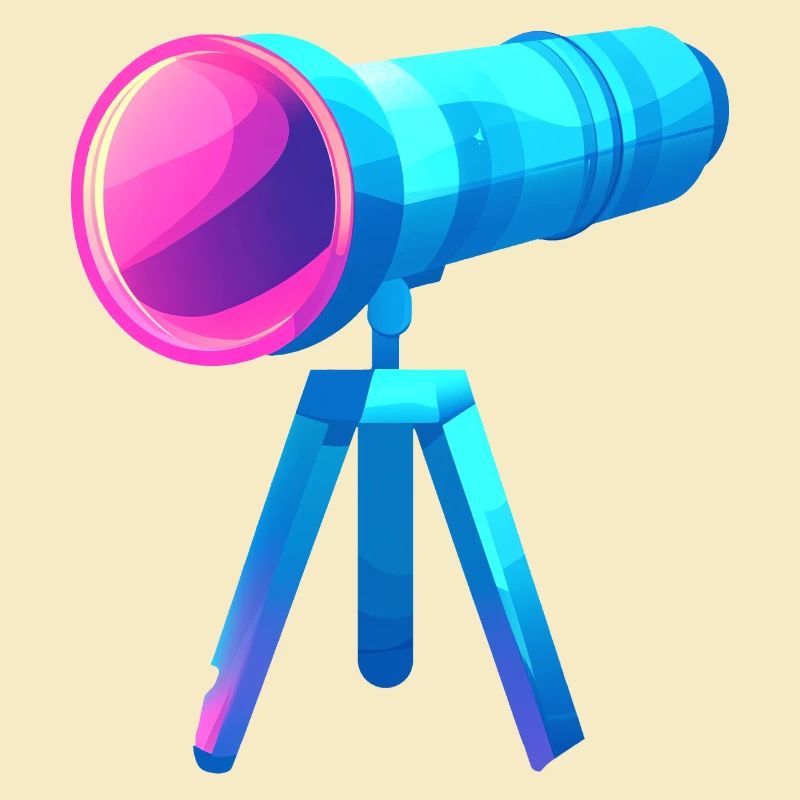 Conception de télescope plat et coloré