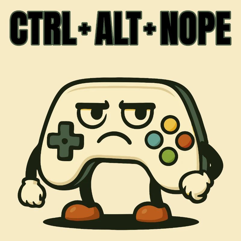 CTRL ALT NOPE Controller-Meme