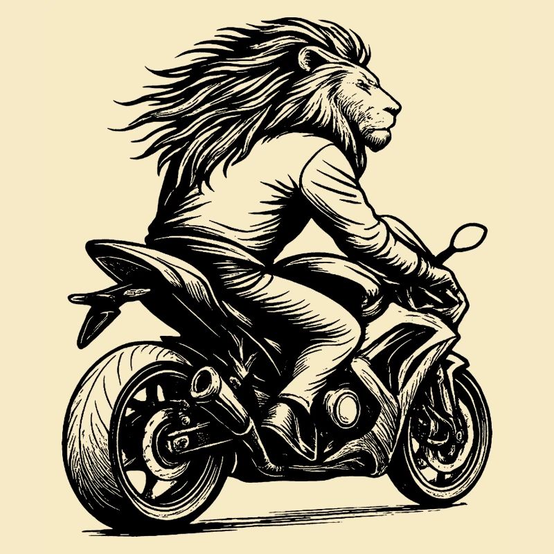 Lio as a biker