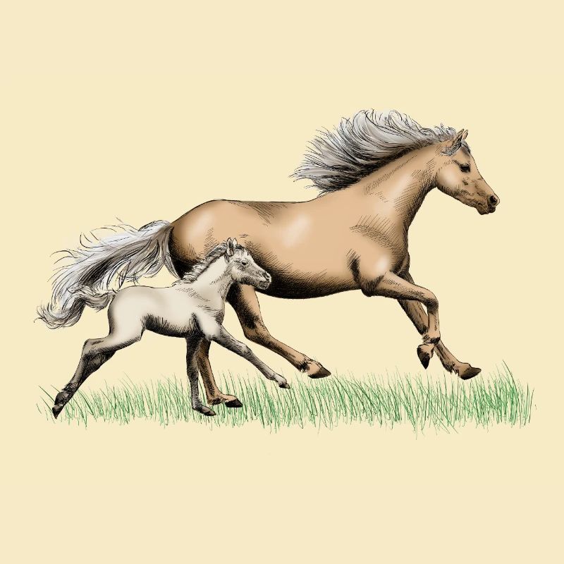 Mare with foal