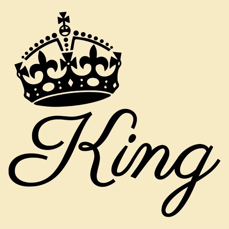 Royal Crown with King Text Design