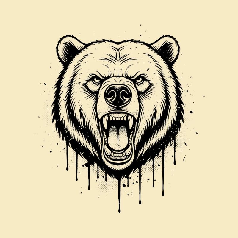 Bear Roaring Design