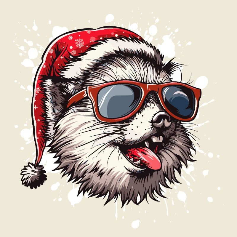 Hérisson Noël Drôle