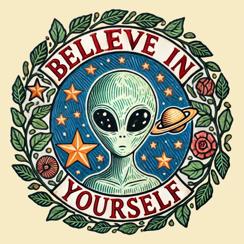 Glaube an dich selbst Alien Space Circle