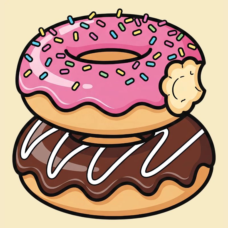 Sweet Stack Donuts Pop Art