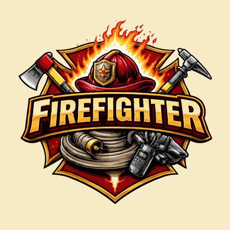 Firefighter Hero Emblem Fire Brigade