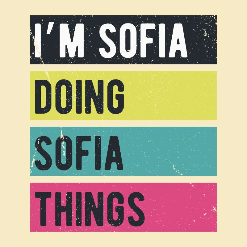 Ich bin Sofia und mache Sofia-Dinge in Retro-Farben