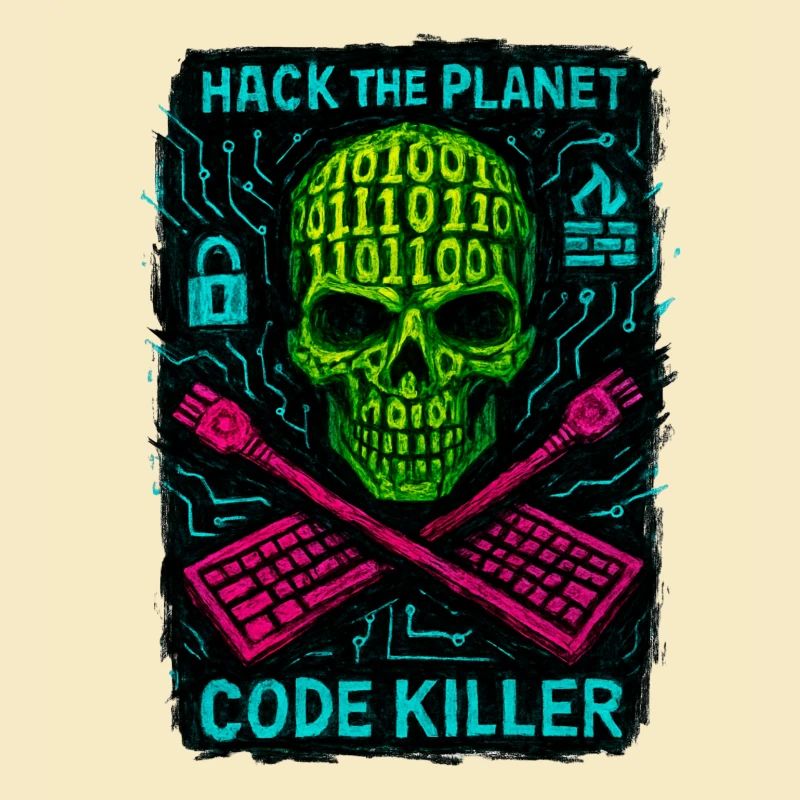 Hack the Planet Code Killer – Cybersicherheit