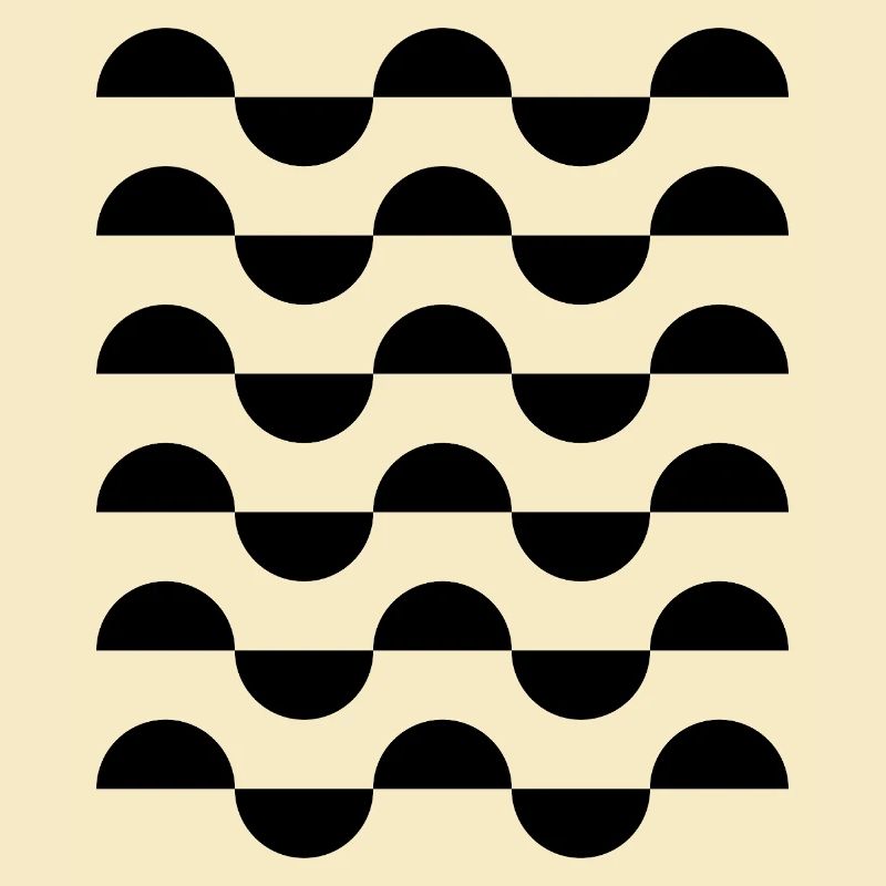 geometric wavy circles pattern design