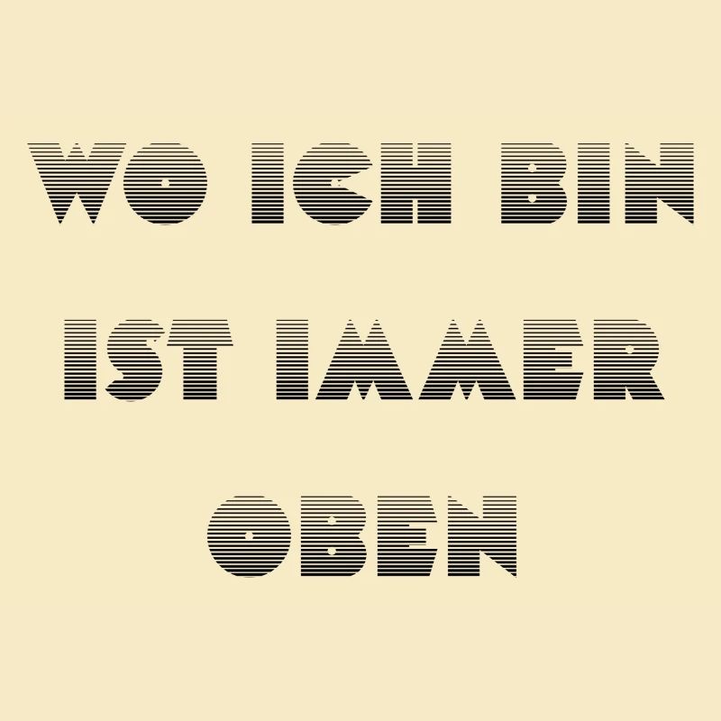 Wie ein Kompass: Ich bin immer oben