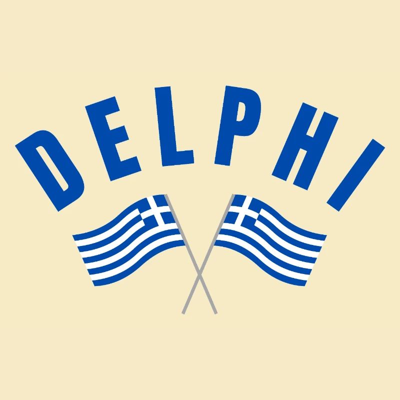Drapeaux jumeaux grecs de Delphes