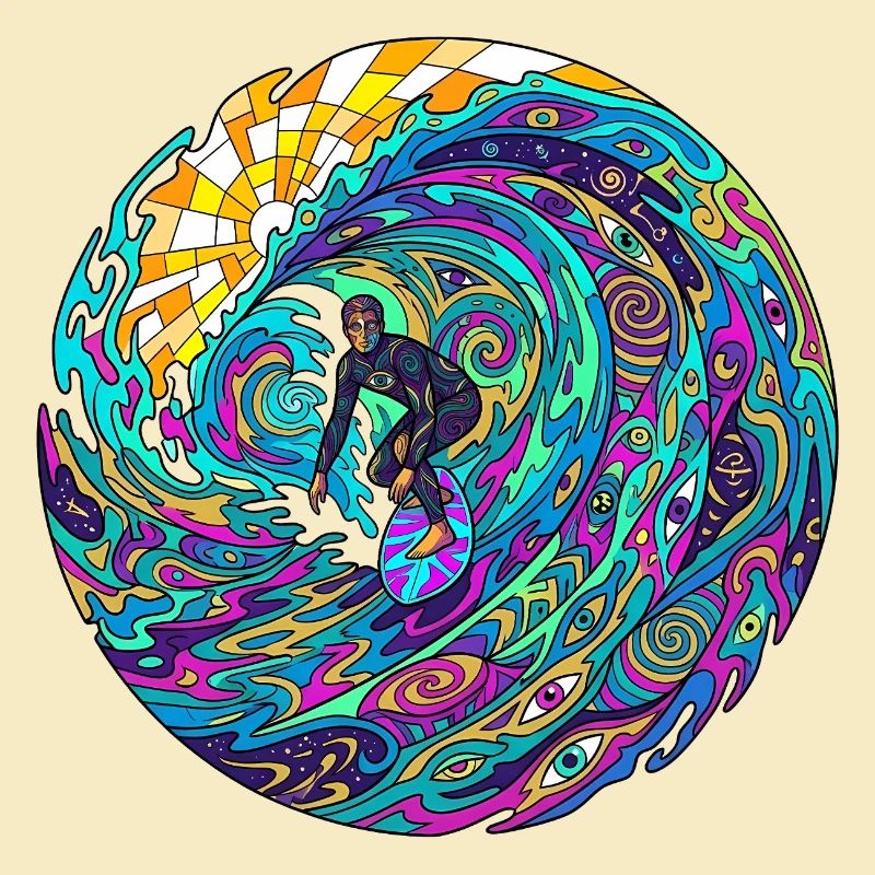 Vague de surf psychédélique