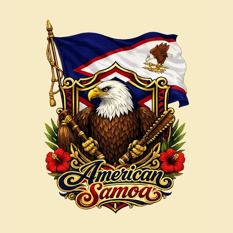 Drapeau de l’aigle des Samoa américaines