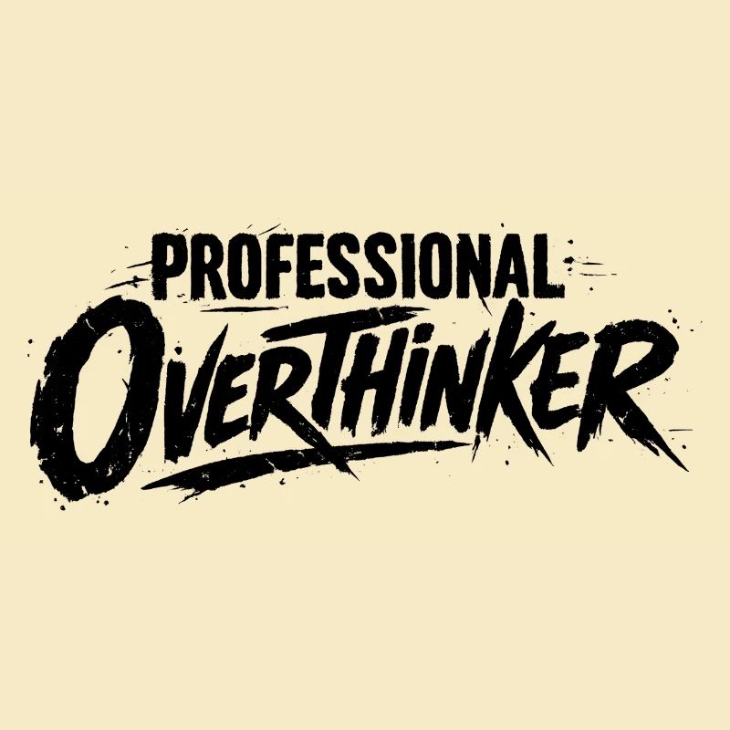 PROFESSIONAL OVERTHINKER Grunge