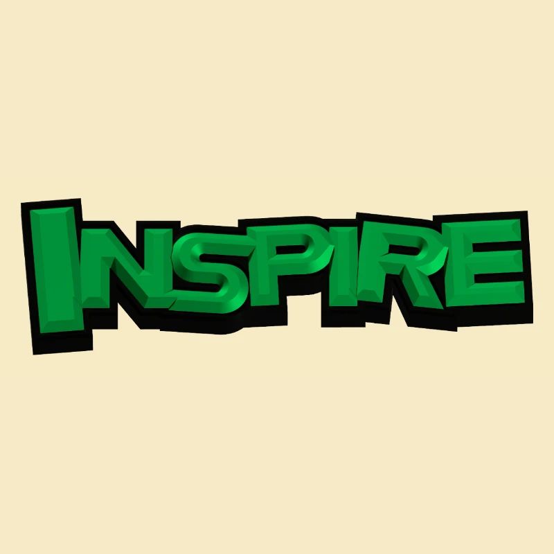 INSPIRE – Conception typographique 3D moderne