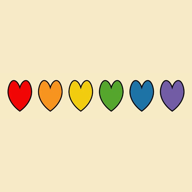 Coeurs arc-en-ciel