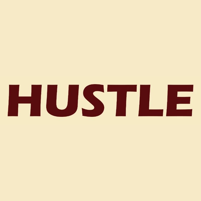 Conception typographique audacieuse Hustle