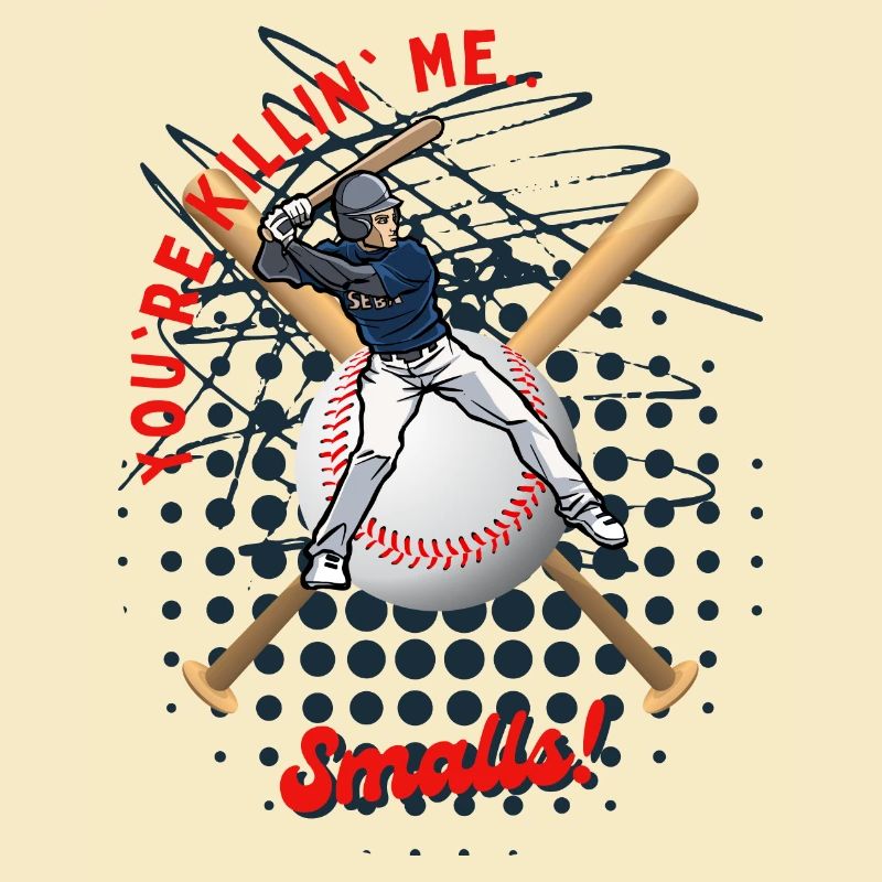 Baseball-Teig mit verspieltem Text