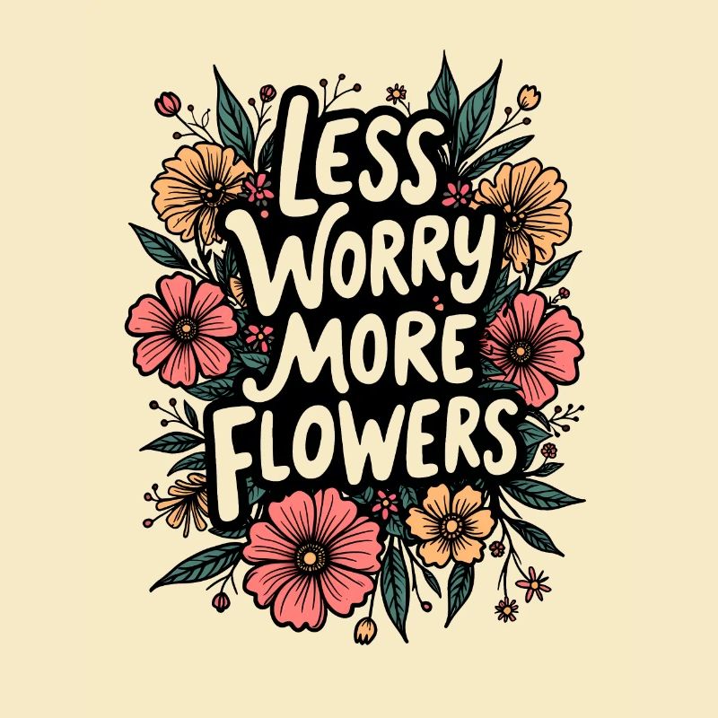 MOINS DE SOUCIS, PLUS DE FLEURS