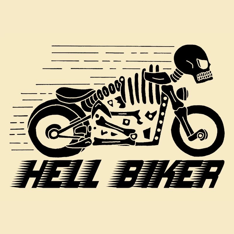 Motorcycle black skeleton