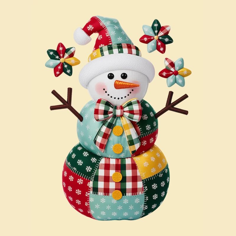 Patchwork Schneemann Feiertagsstimmung