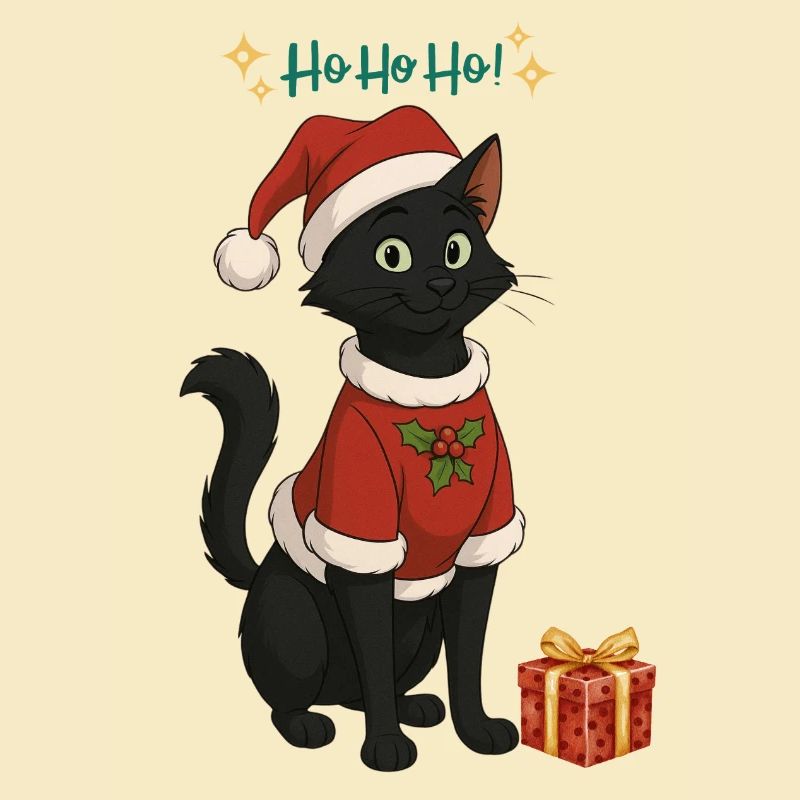 HoHoHo!! schwarze Katze