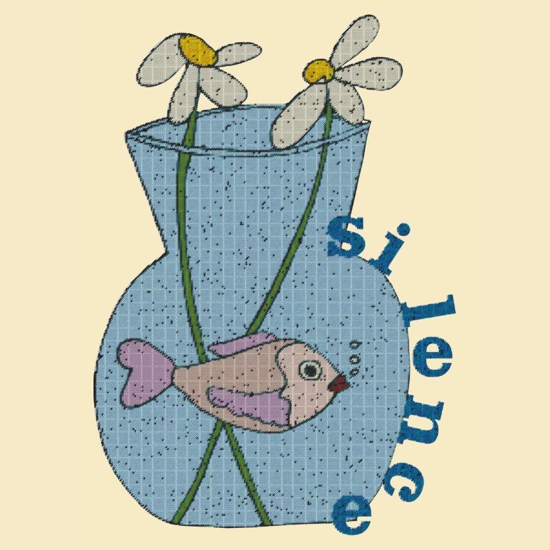 fisch im glas gewebe