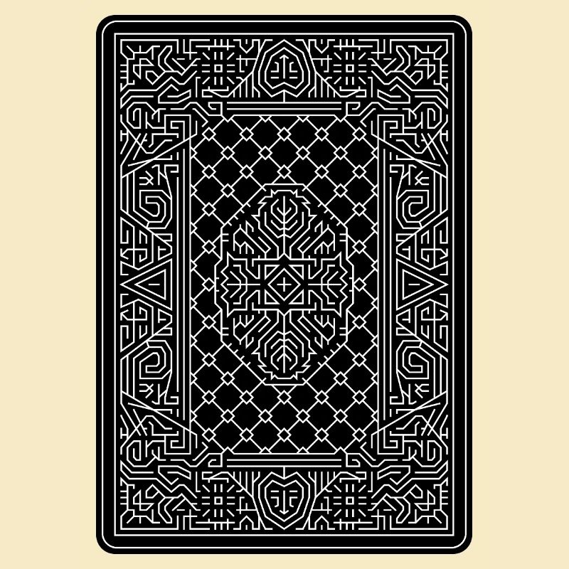 Geometric Playing Card Vector Art Black