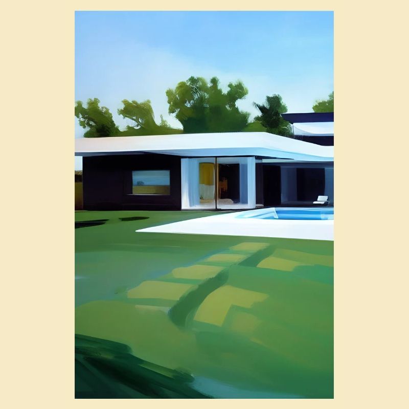 Weiße Villa mit Pool
