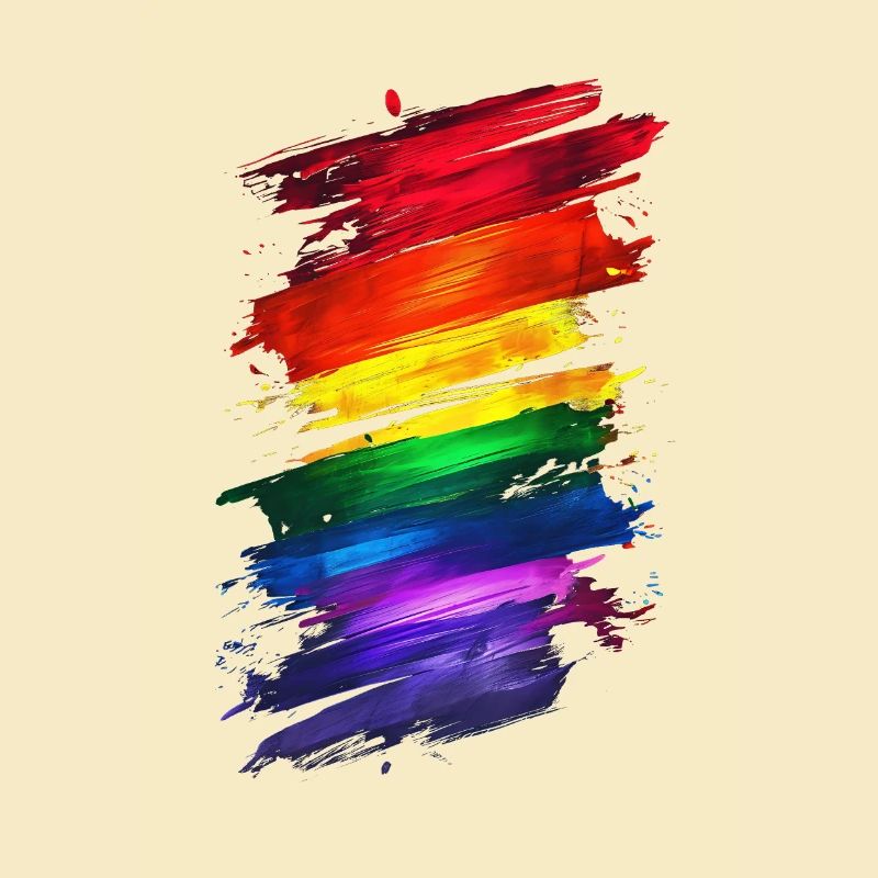 Abstrait Rainbow Pride Design - Art vibrant