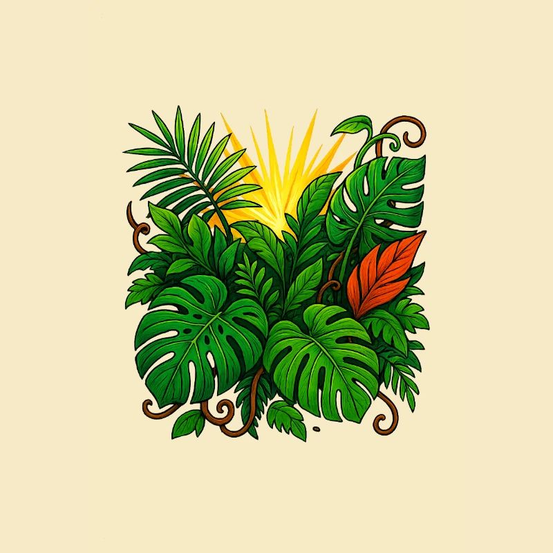 Rayon de soleil Explosion de jungle