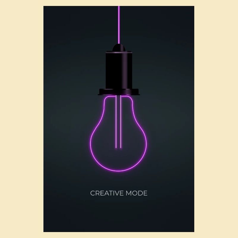 Creative Mode Neon Glühbirne Poster